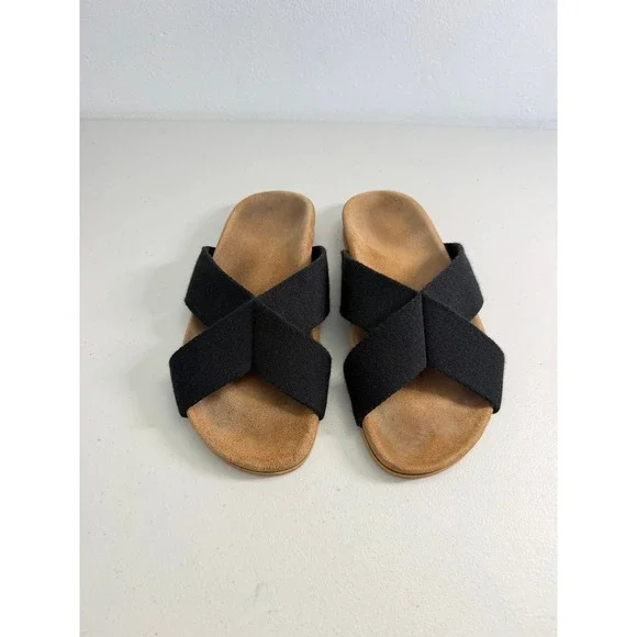 Jenni Kayne Black Knot Slide Sandals Made in Italy Size 38 US 8 Flat Shoes - Picture 3 of 8
